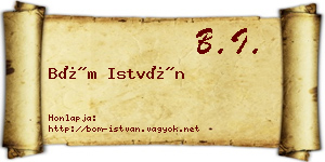 Böm István névjegykártya